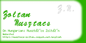 zoltan musztacs business card